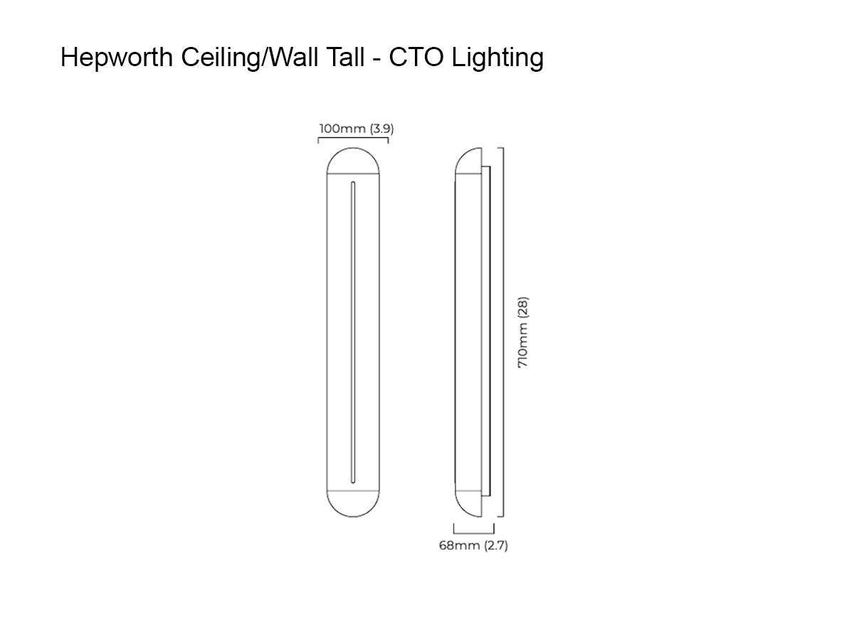 CTO Lighting Hepworth Ceiling Wall Lamp Tall Dali