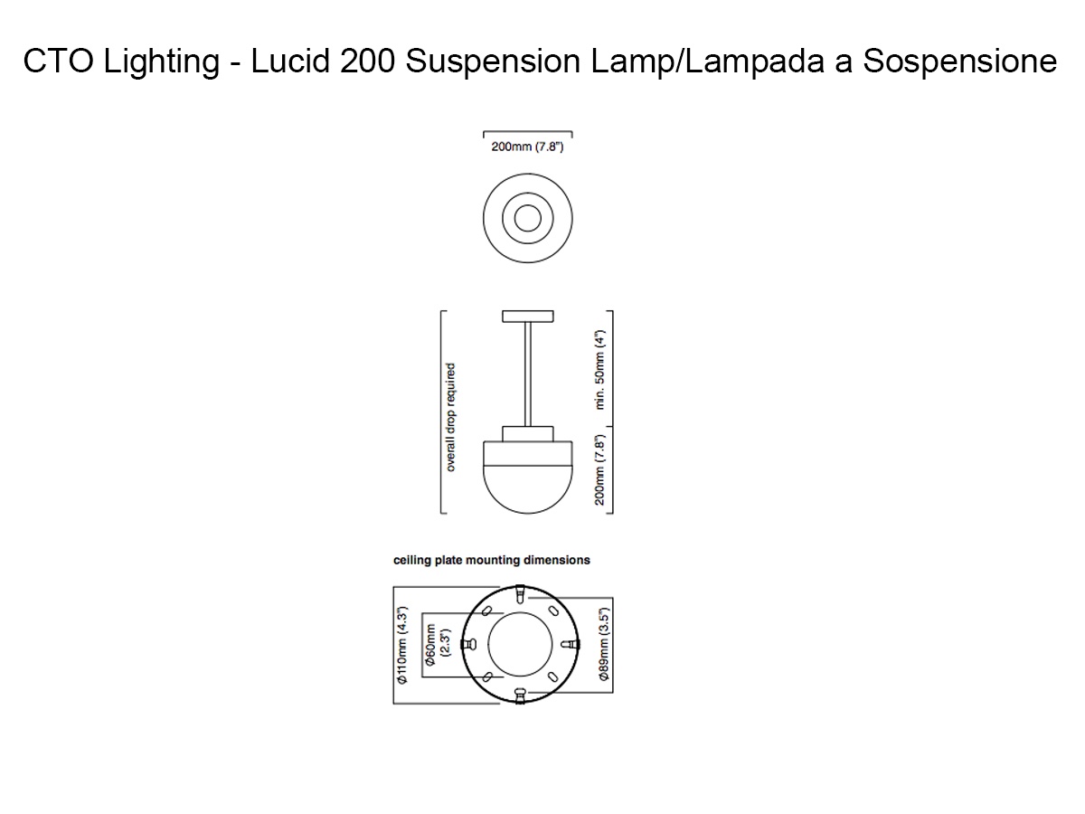 CTO Lighting Lucid 200 Suspension Lamp