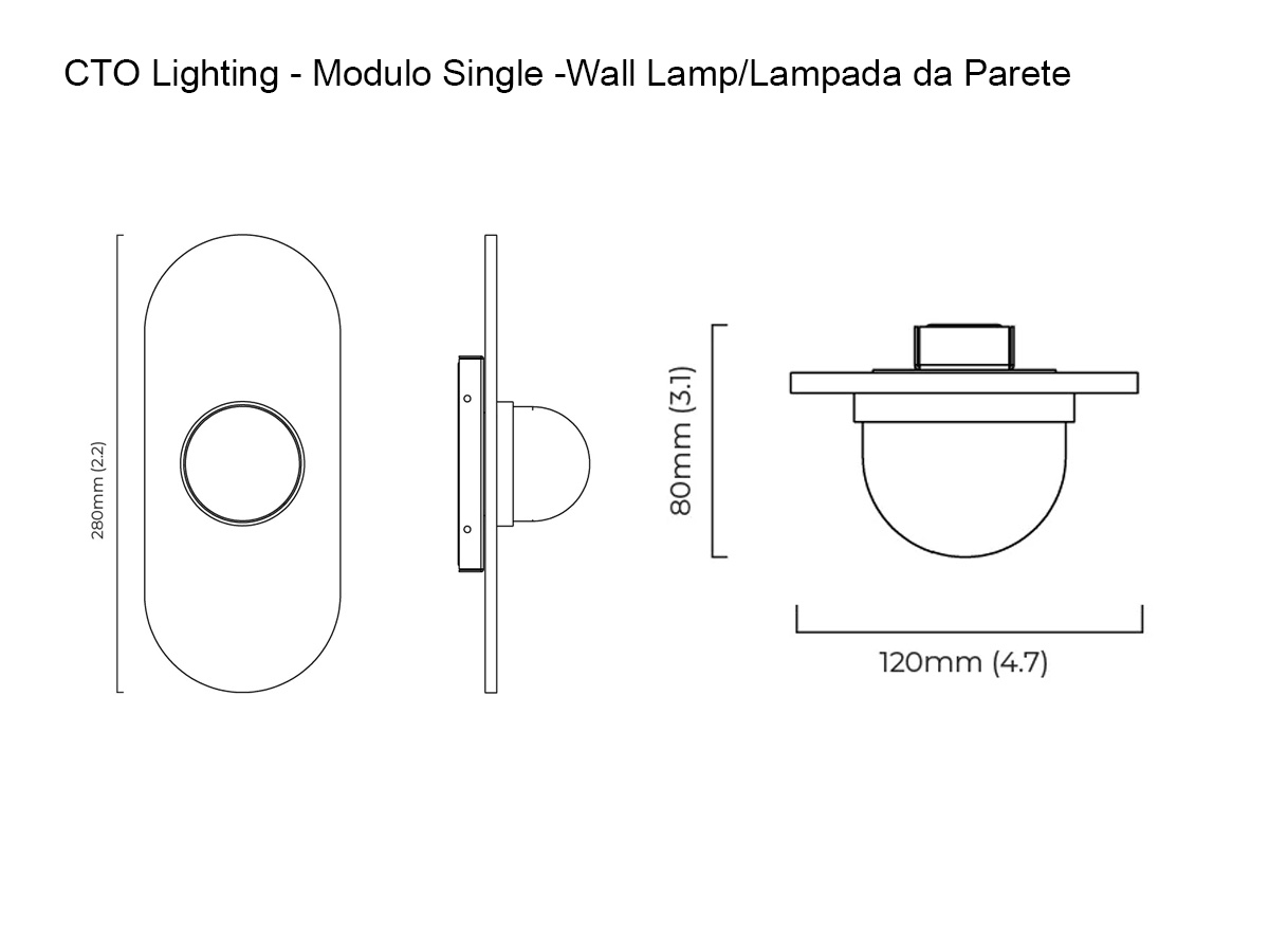 CTO Lighting Modulo Single Wall Lamp