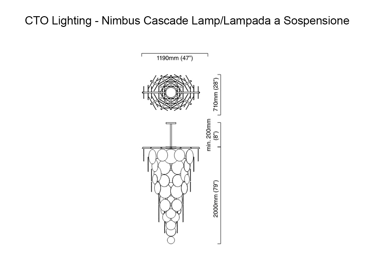 CTO Lighting Nimbus Cascade Suspension Lamp