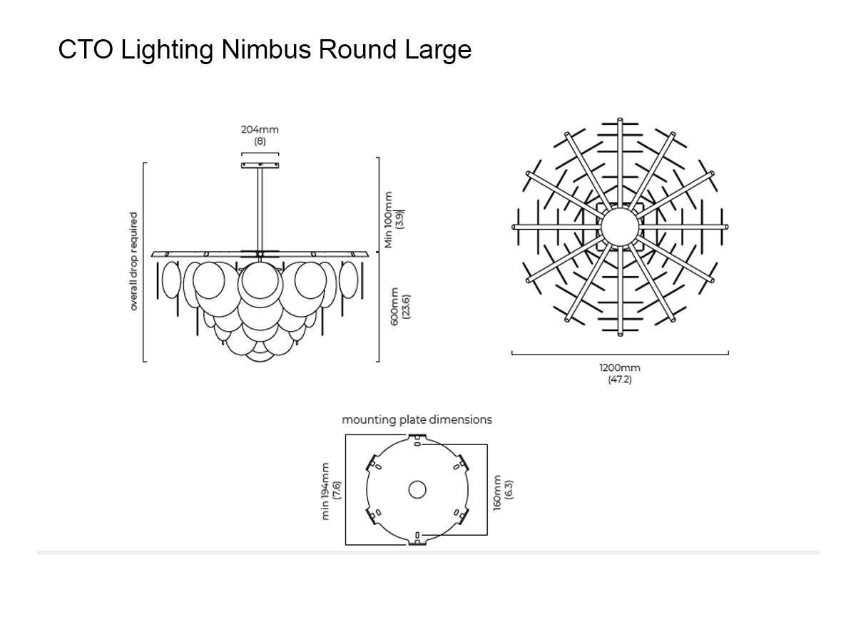 CTO Lighting Nimbus Round Large Suspension Lamp