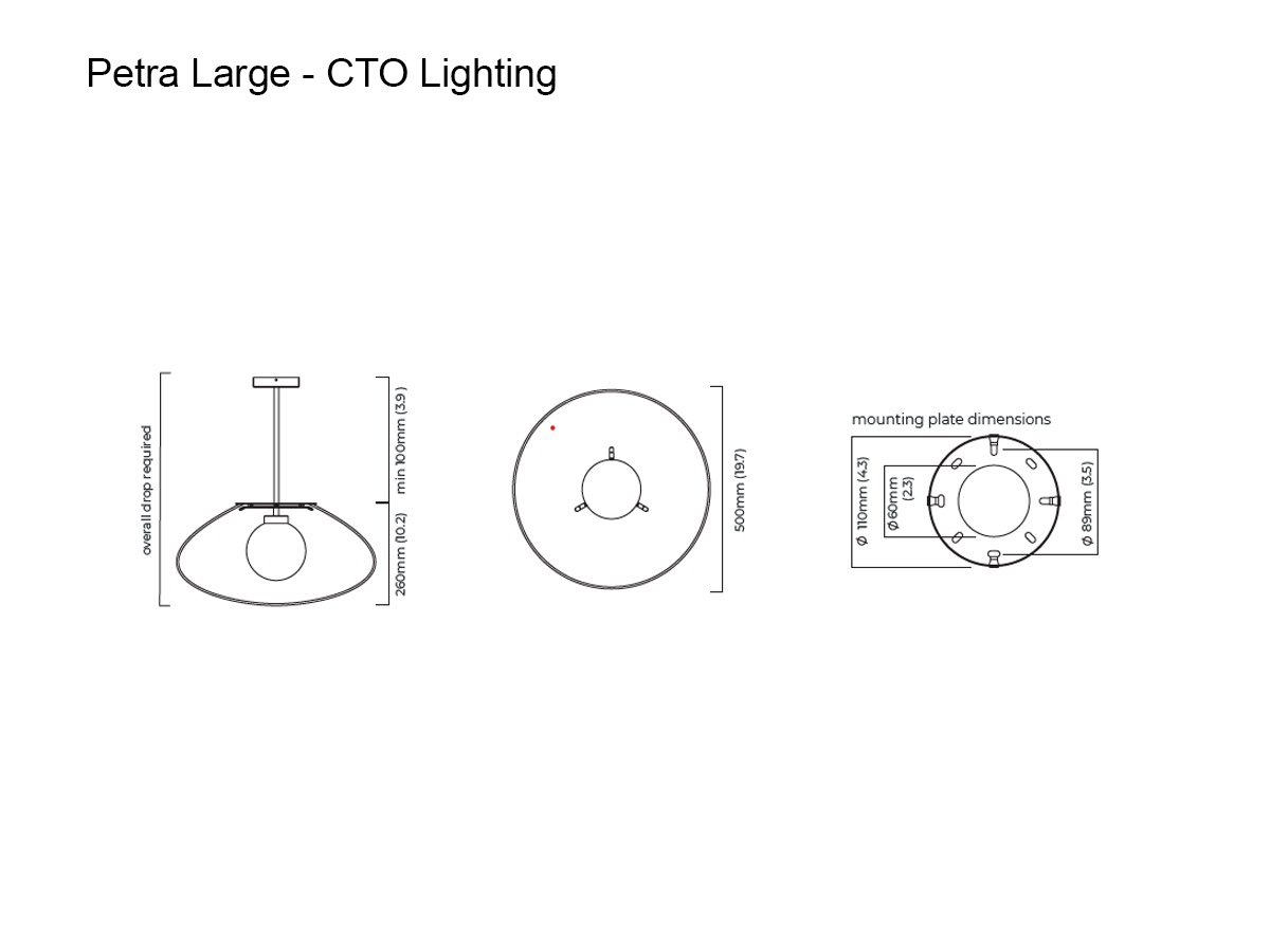 CTO Lighting Petra Large Supension Lamp