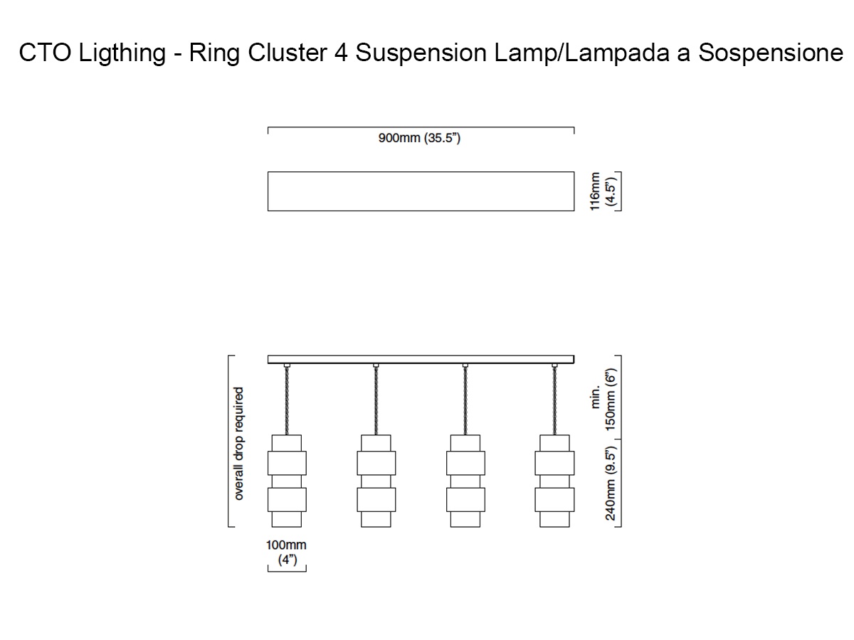 CTO Lighting Ring Cluster 4 Suspension Lamp