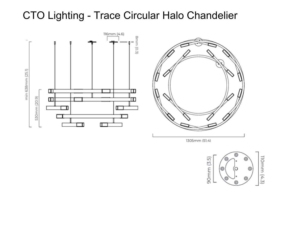 CTO Lighting Trace Circular Halo Chandelier