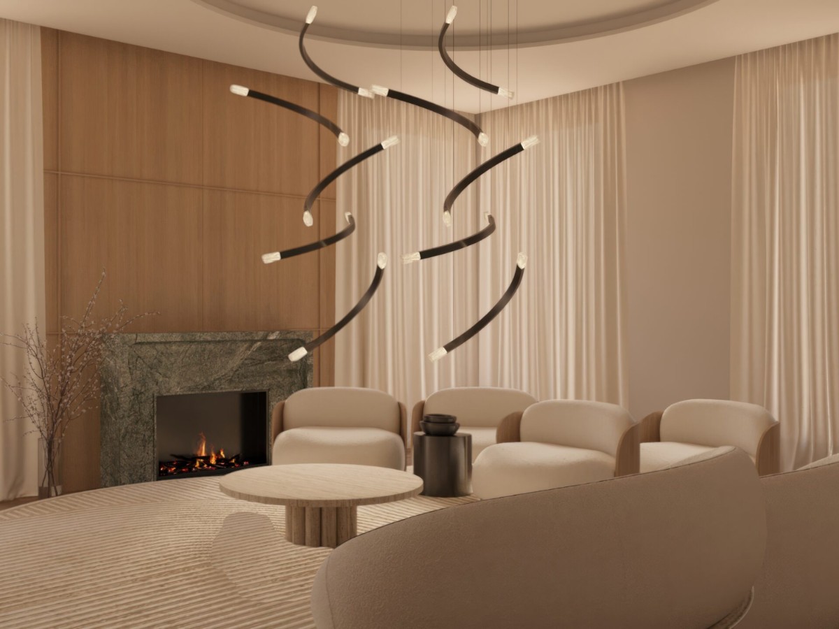 CTO Lighting Trace Free Fall 5 Chandelier