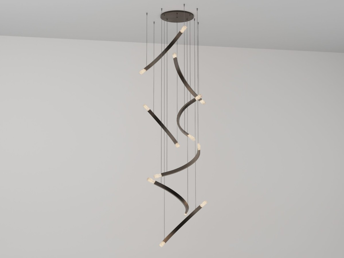 CTO Lighting Trace Free Fall 7 Chandelier