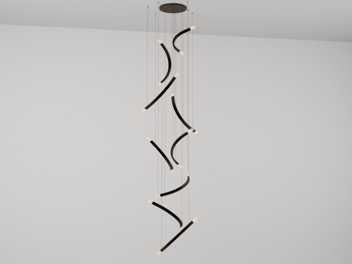 CTO Lighting Trace Free Fall 9 Chandelier