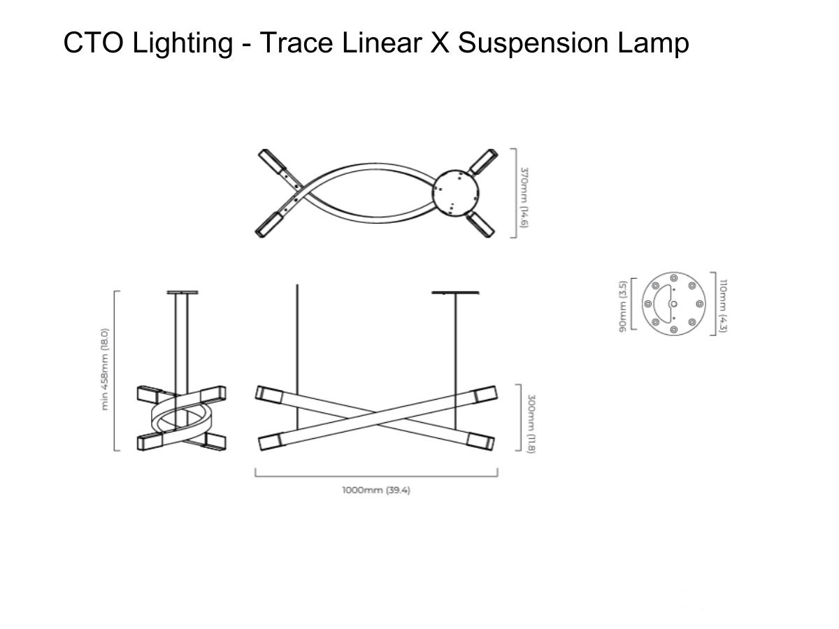 CTO Lighting Trace Linear X Suspension Lamp