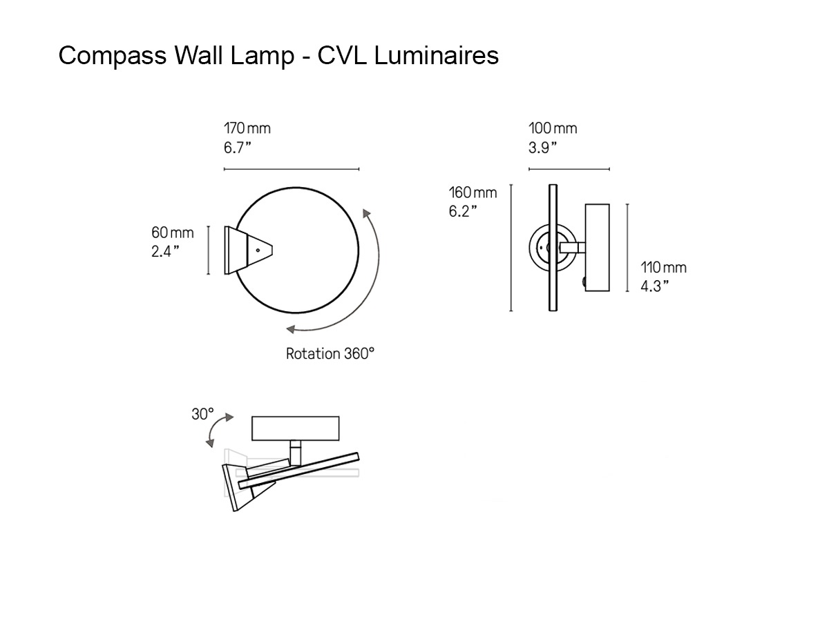 Бра CVL Luminaires Compass Marble