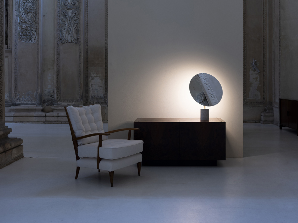 Davide Groppi Calvino Table Lamp Marble Base