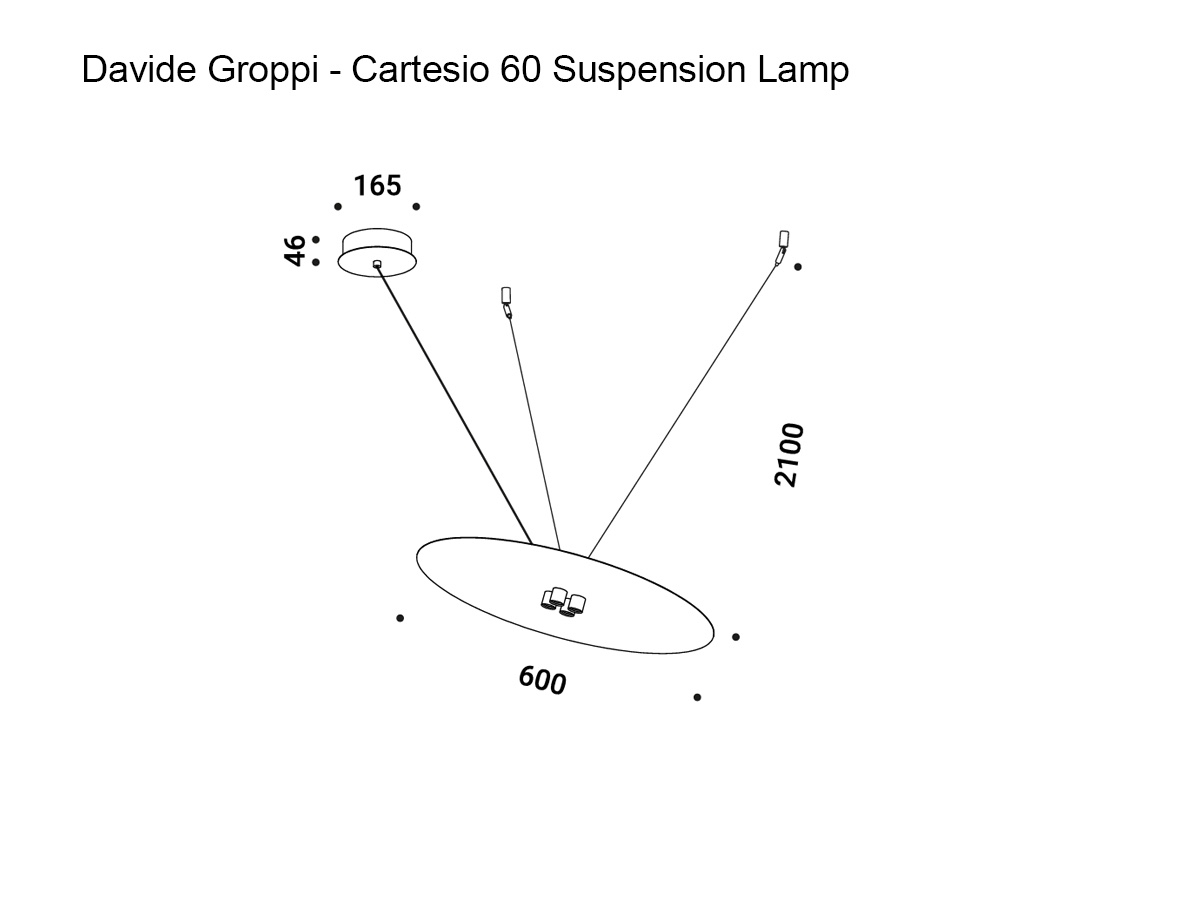 Davide Groppi Cartesio Suspension Lamp 60