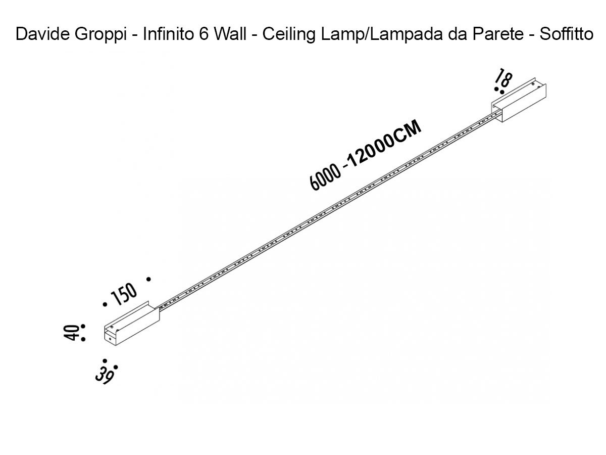 Davide Groppi Infinito 6 Wall Ceiling Lamp