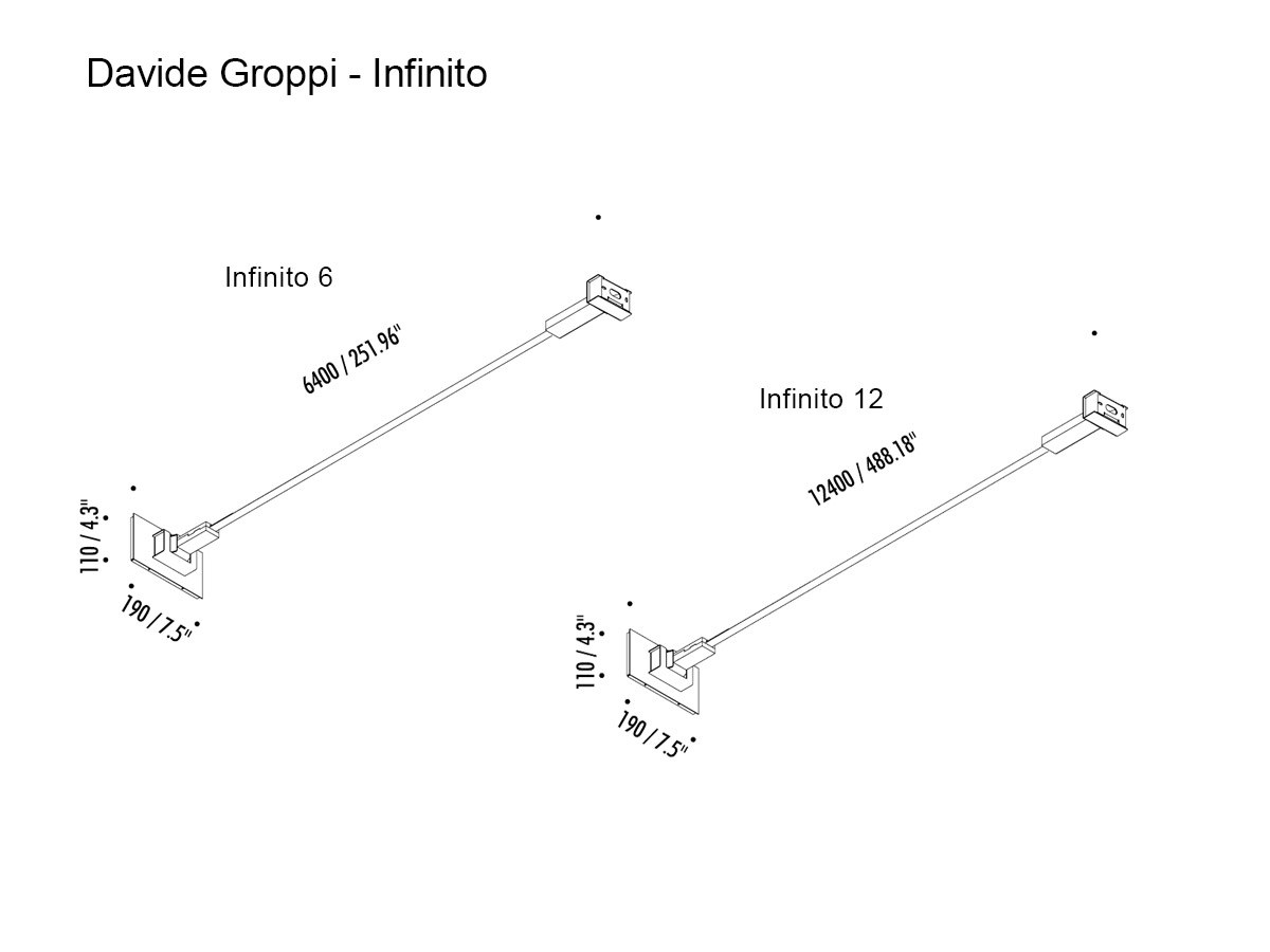 Davide Groppi Infinito Us Wall Ceiling Lamp