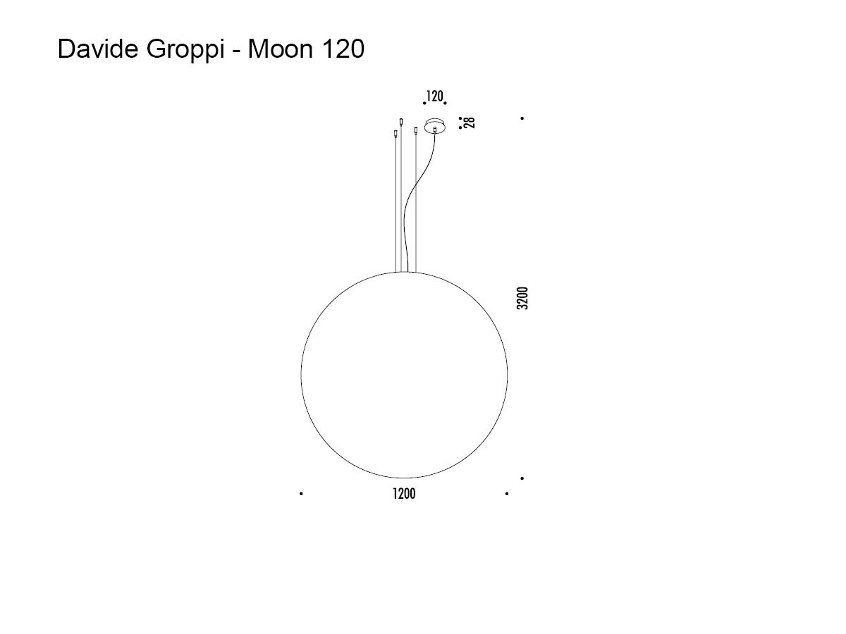 Davide Groppi Moon 120 O Suspension Lamp