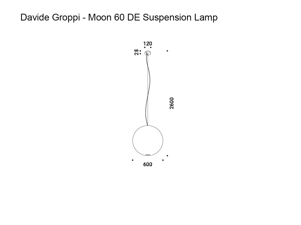 Davide Groppi Moon 60 De Suspension Lamp