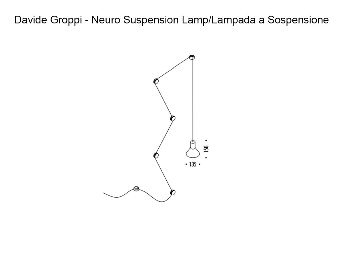 Davide Groppi Neuro Suspension Lamp White