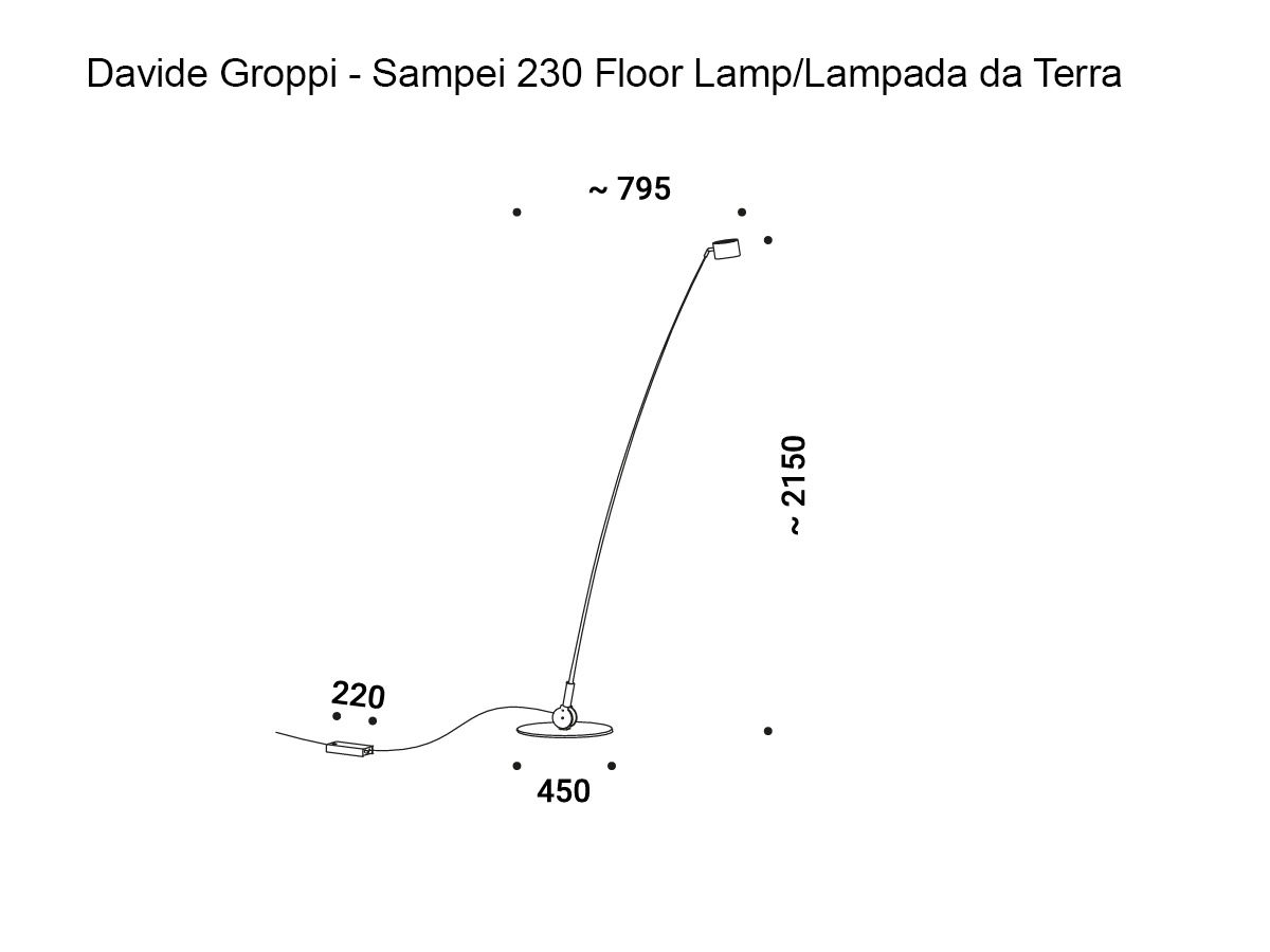 Davide Groppi Sampei 230 Floor Lamp