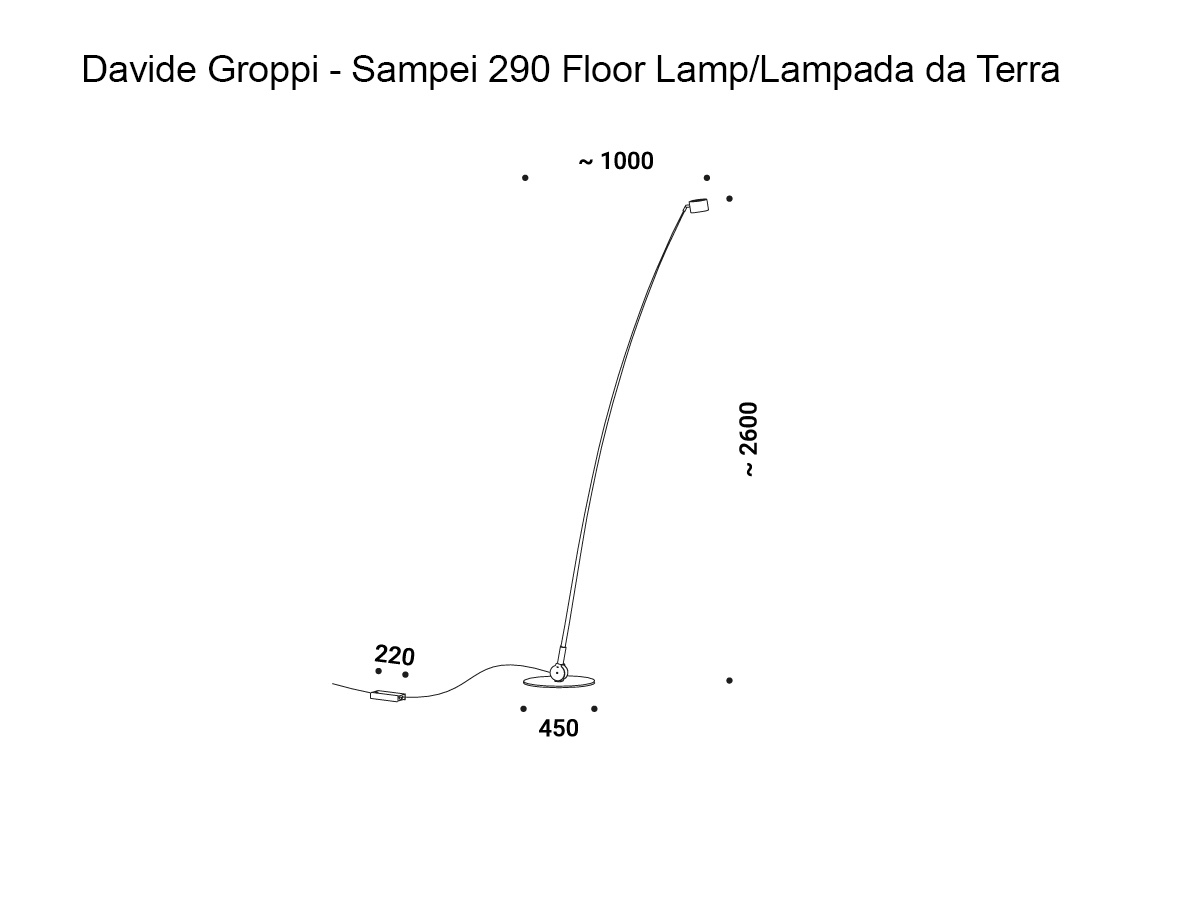 Davide Groppi Sampei 290 Floor Lamp