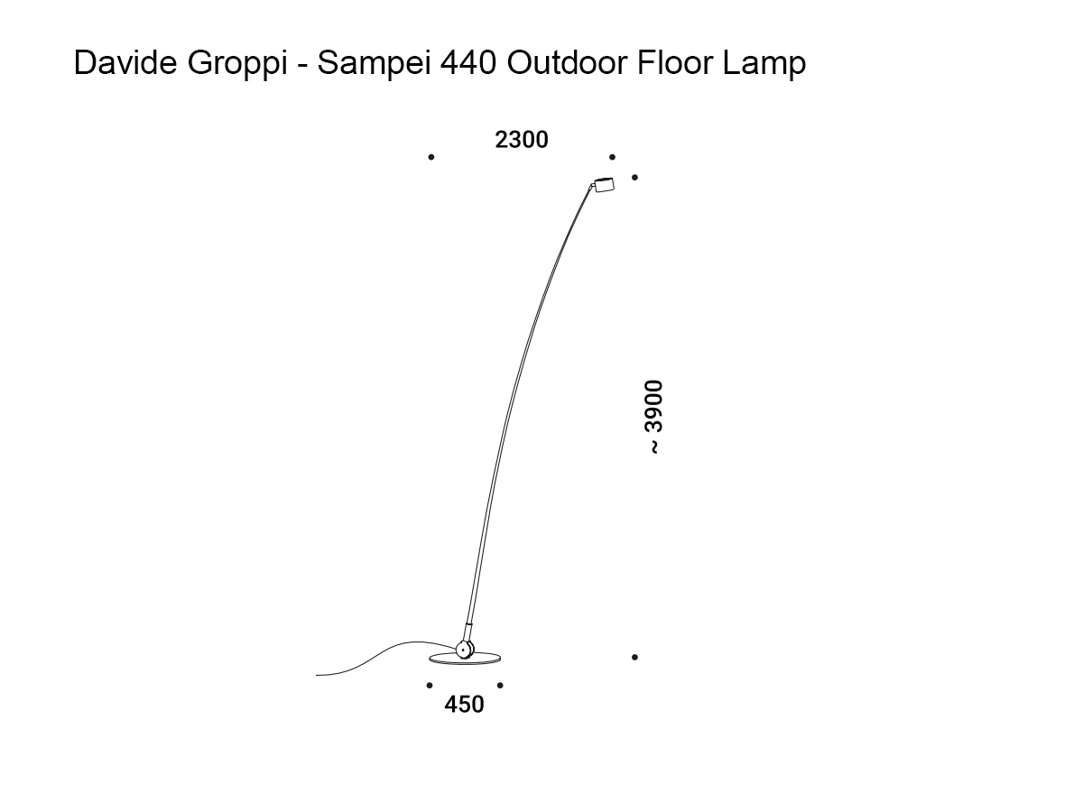 Davide Groppi Sampei 440 Floor Lamp Outdoor