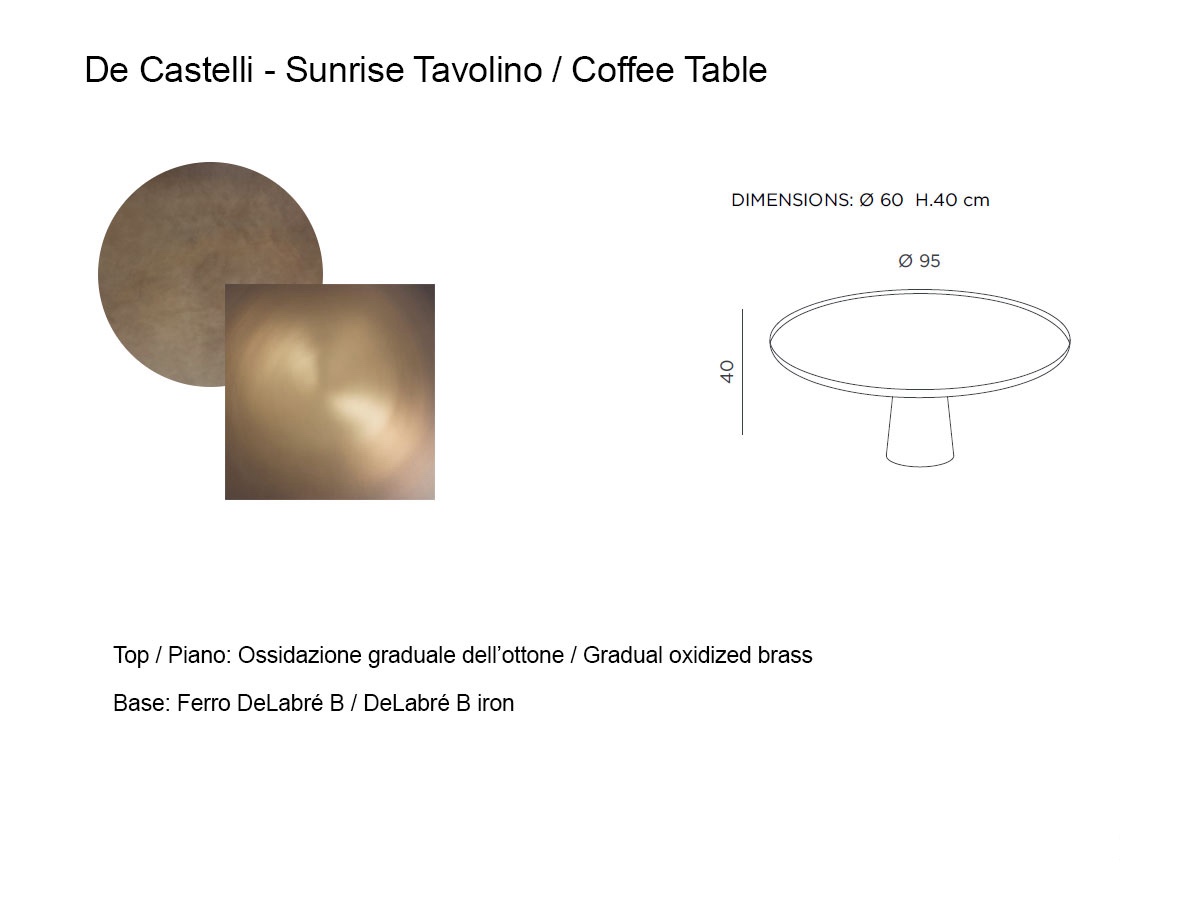 Журнальный столик De Castelli Sunrise