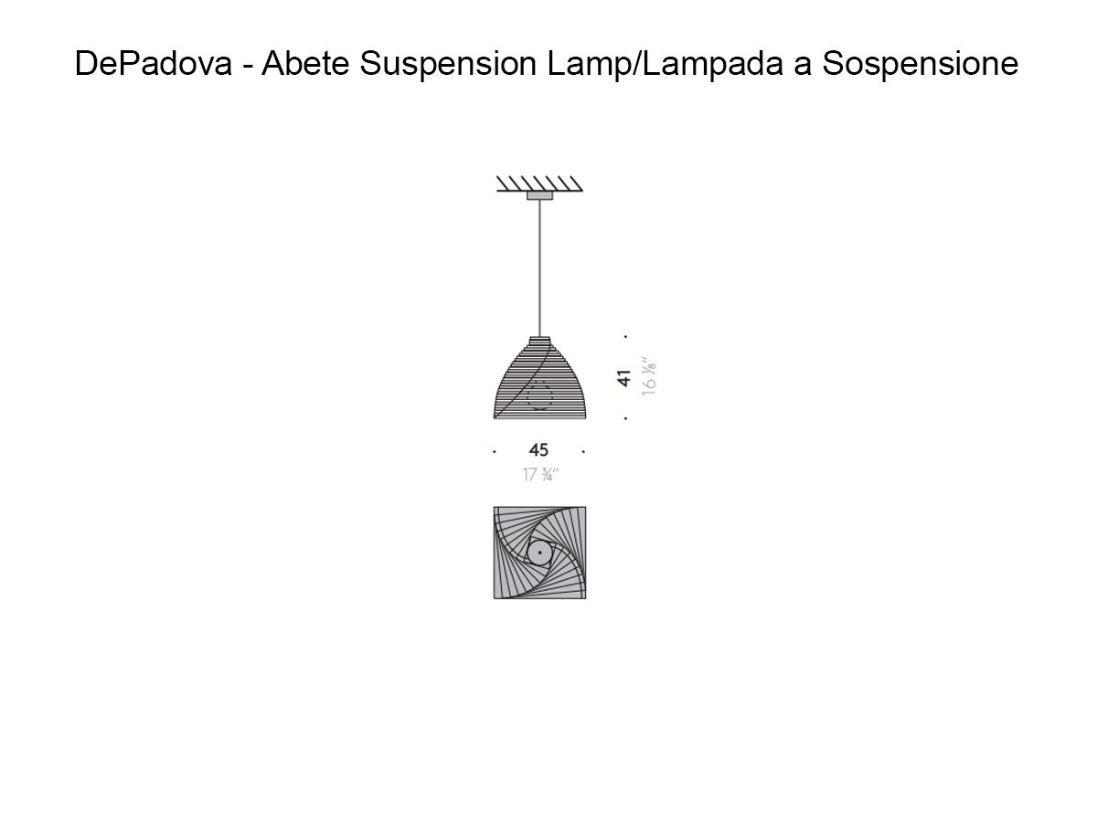 De Padova Abete Suspension Lamp