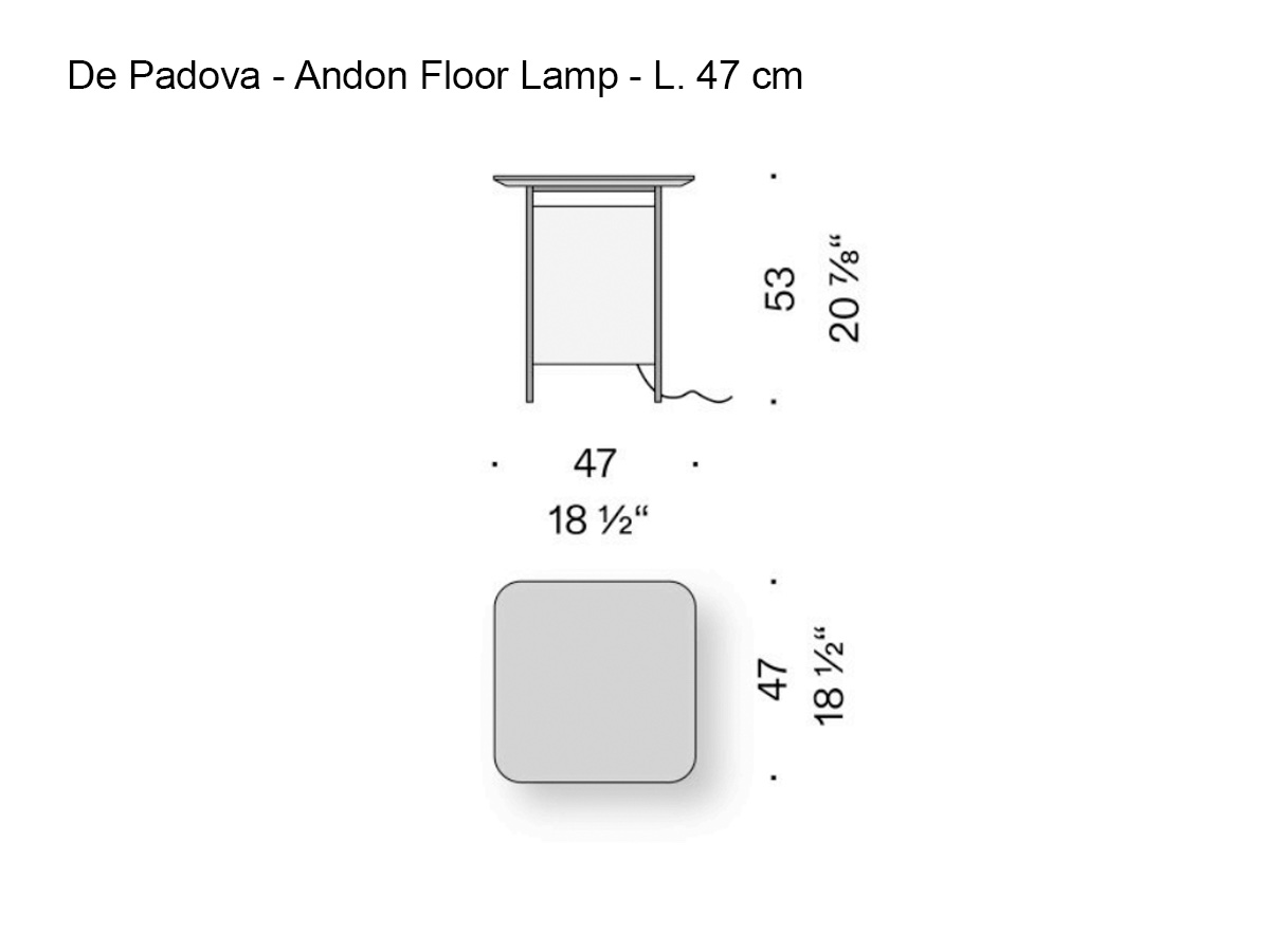 De Padova Andon Floor Lamp L 47 Cm