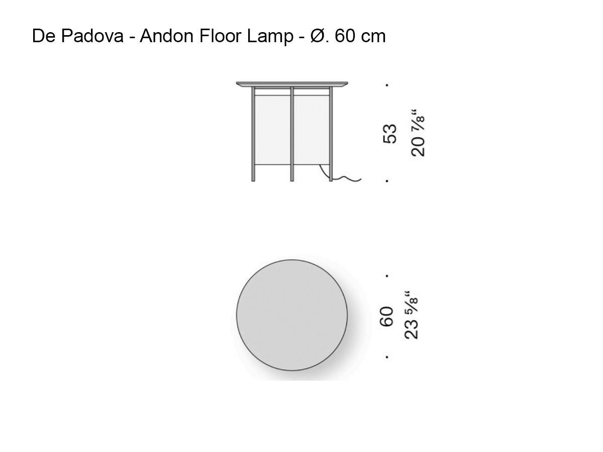 De Padova Andon Floor Lamp O 60 Cm