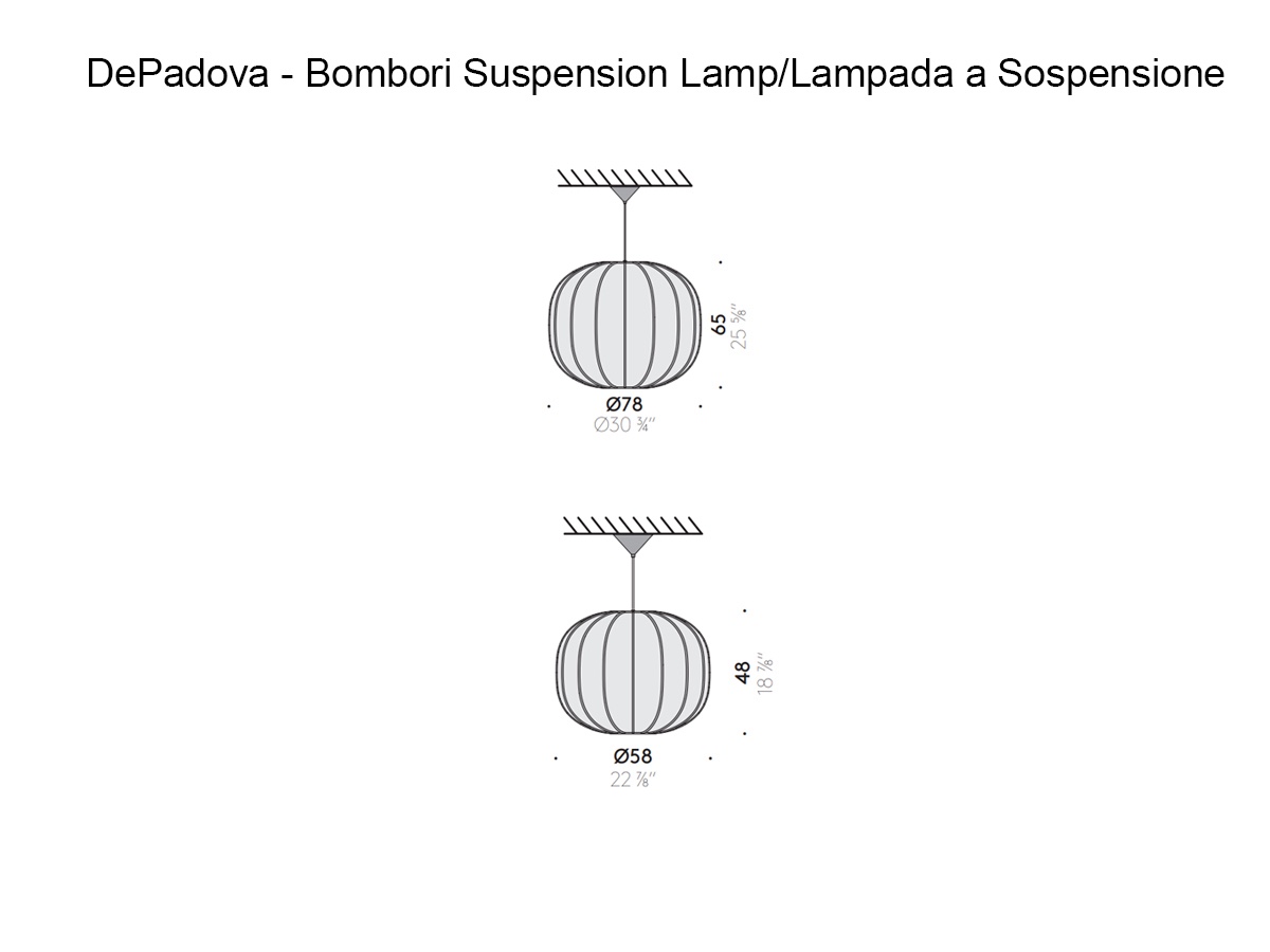 Подвесной светильник De Padova Bombori