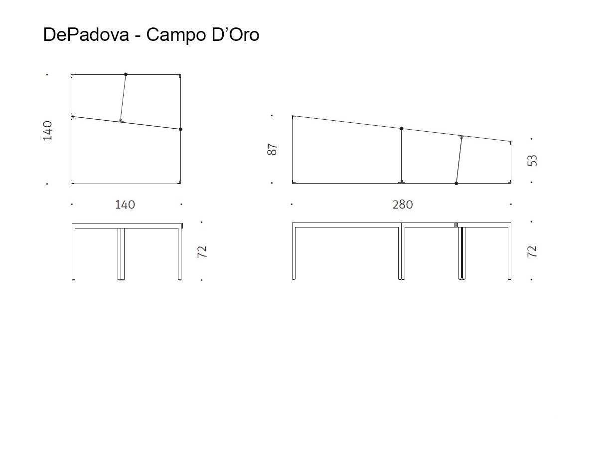 De Padova Table Campo D Oro