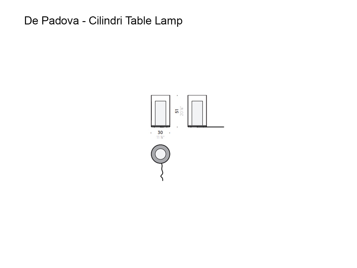 De Padova Cilindri Table Lamp