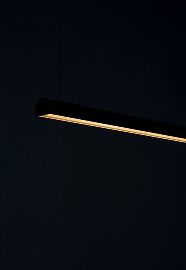 De Padova Cut Back Linear Suspension Lamp L 200 Cm