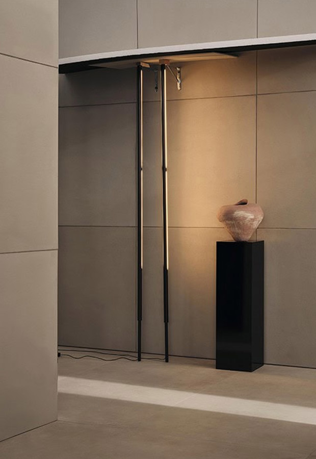 De Padova Cut Back Upanddown Floor Ceiling Lamp