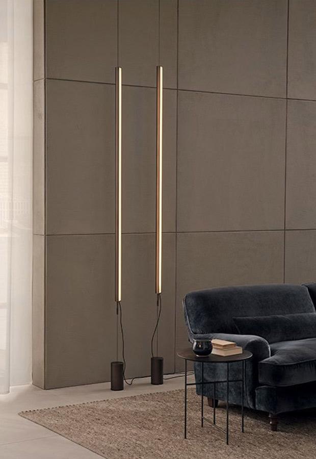 De Padova Cut Back Upanddown Floor Ceiling Lamp