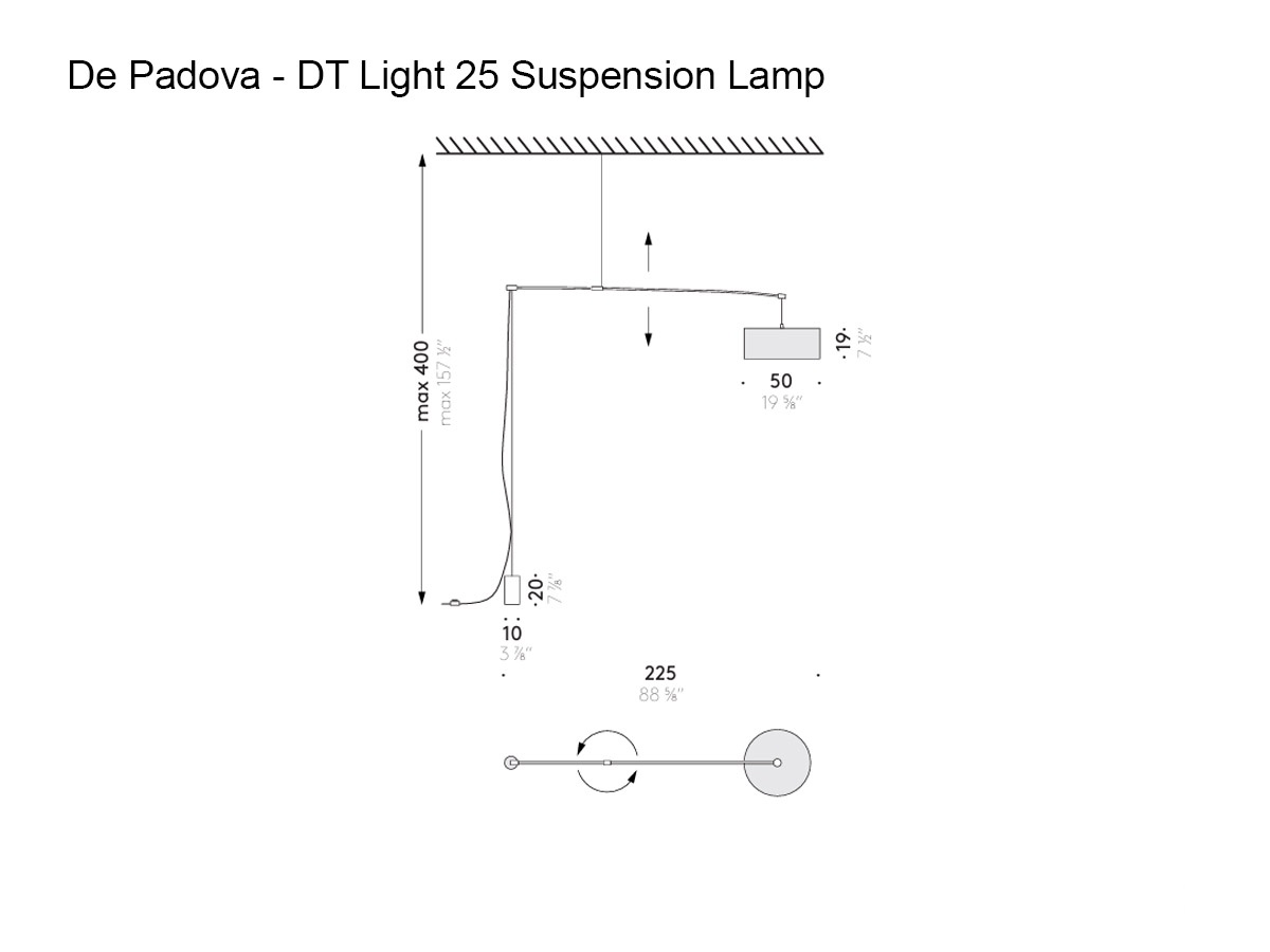 De Padova Dt Light 25 Suspension Lamp