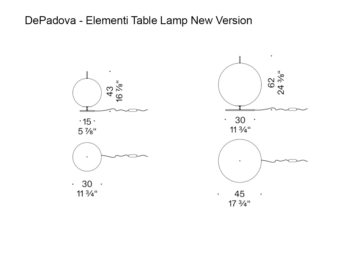 De Padova Elementi Table Lamp New Version