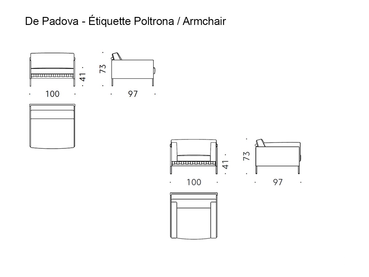 De Padova Etiquette Armchair