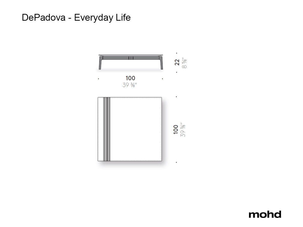 De Padova Everyday Life Low Table Marble White Carrara