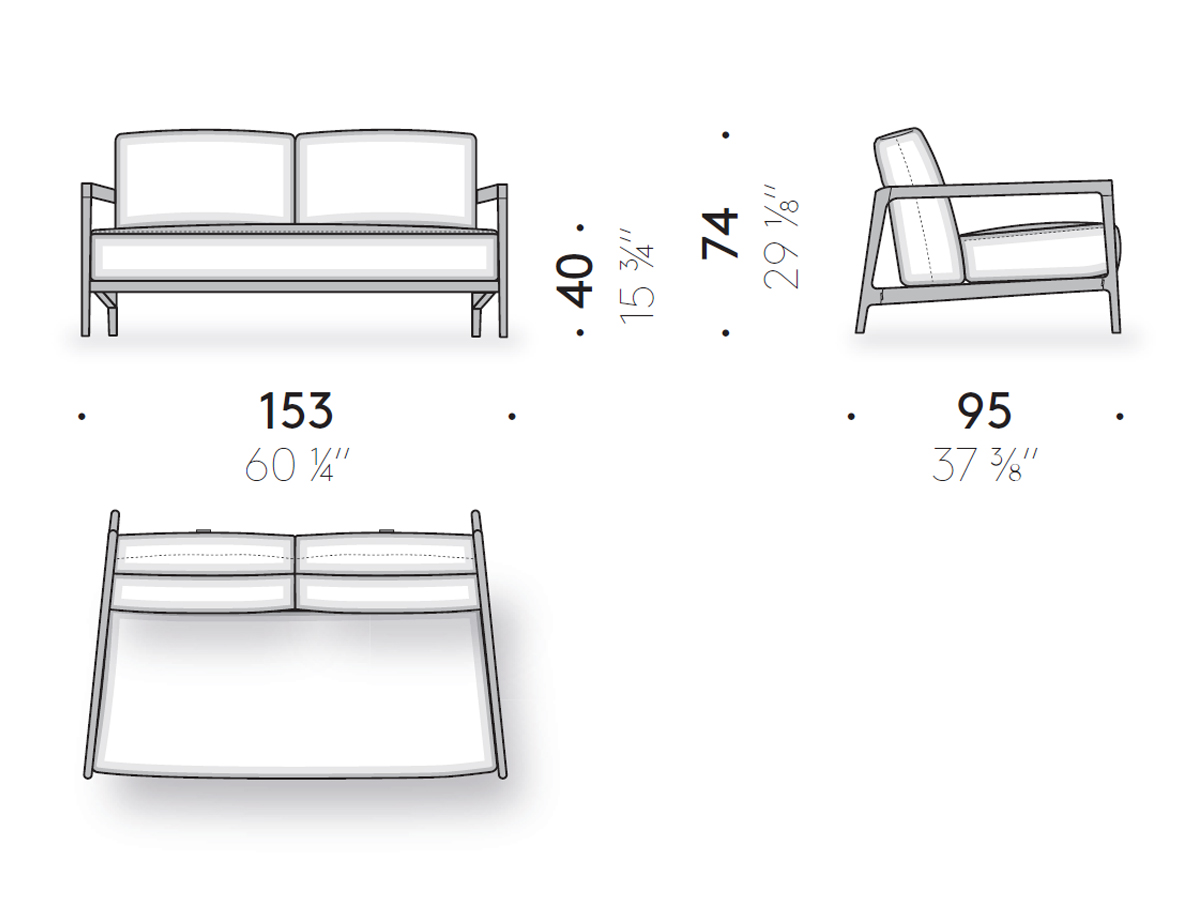 De Padova Everyday Life Loveseat 2 Seater Outdoor Sofa