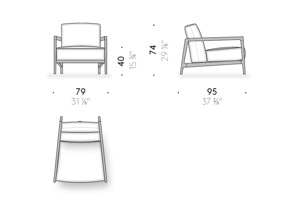 De Padova Everyday Life Narrow Armchair Outdoor