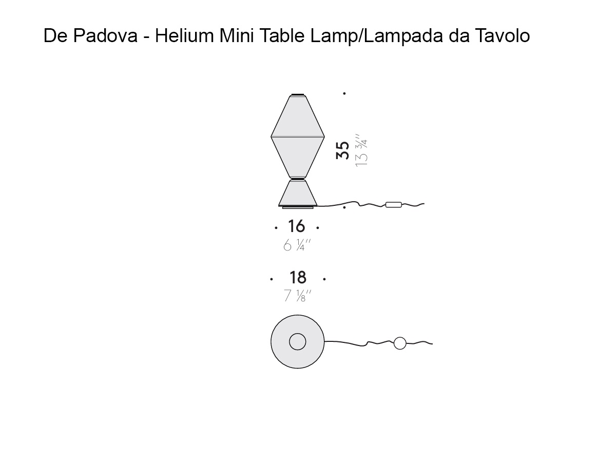 De Padova Helium Mini Table Lamp