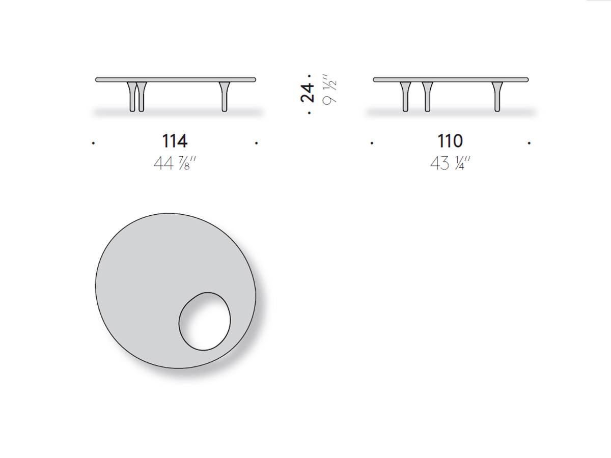 De Padova Honore Coffee Table H 24