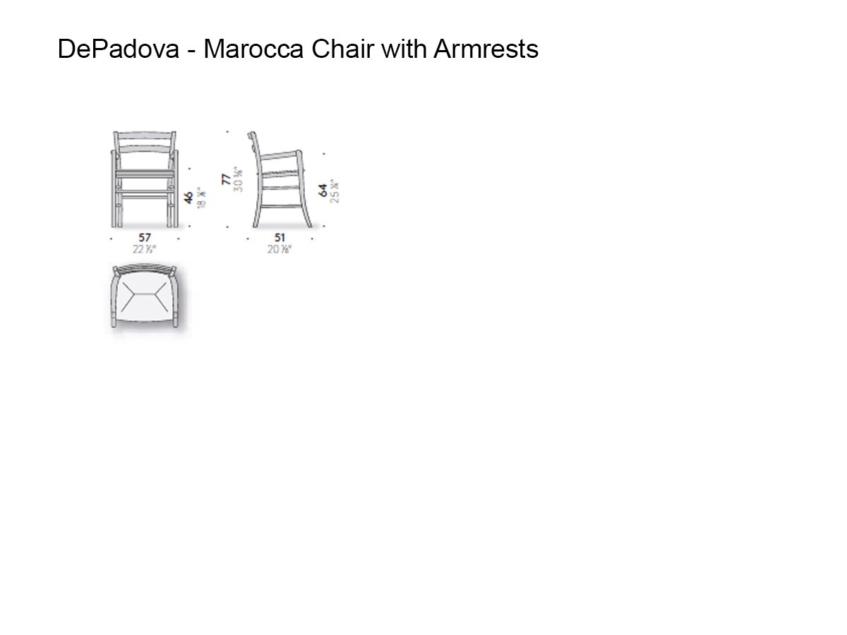 De Padova Marocca Chair With Armrests