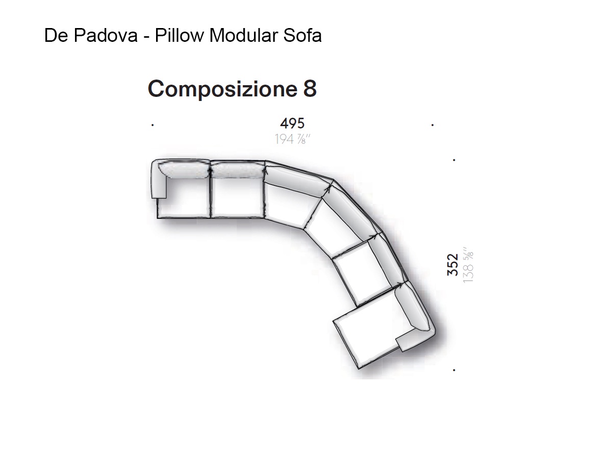 De Padova Pillow 20 Modular Sofa