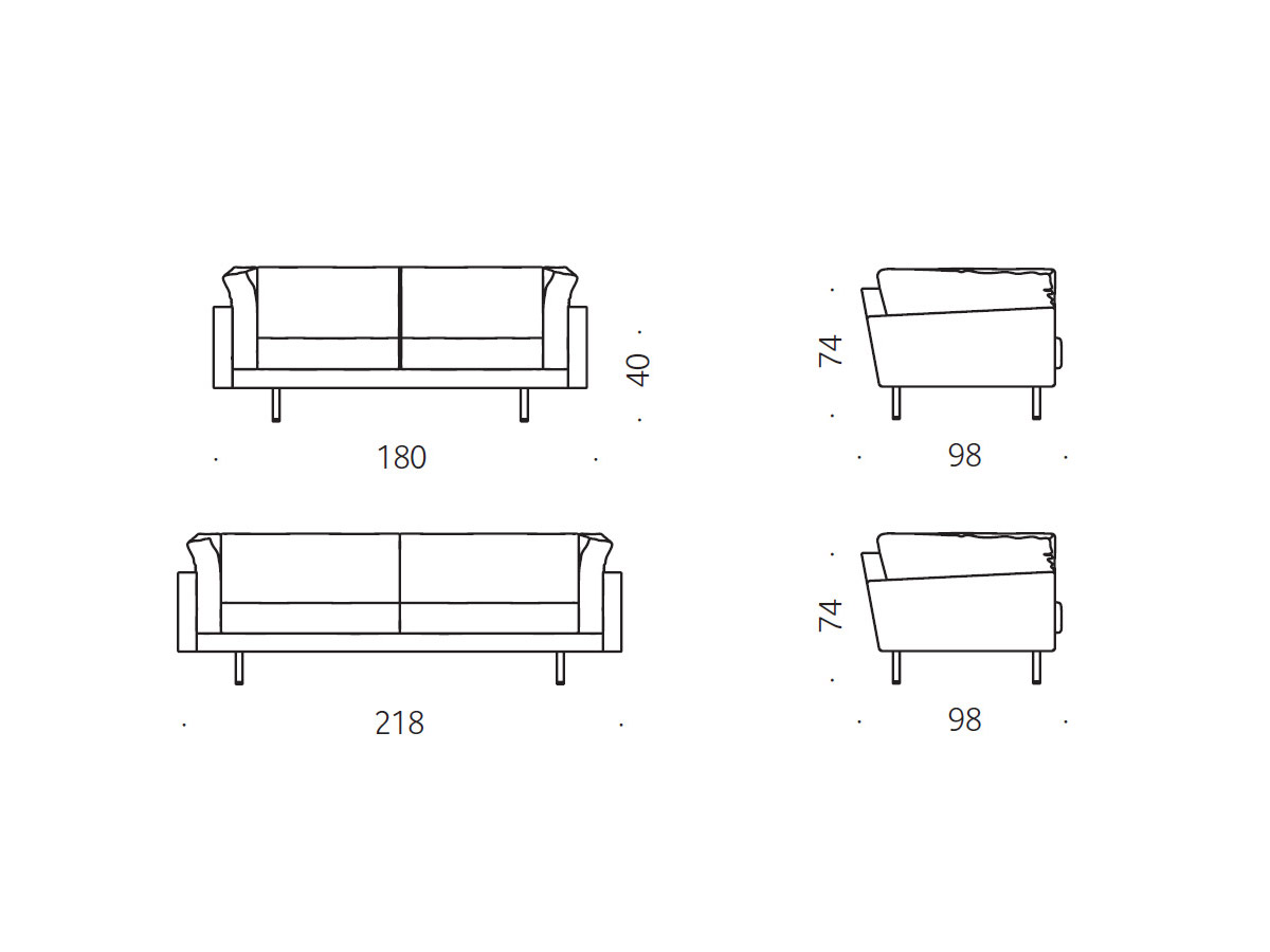 De Padova Square 16 Two Seater Sofa