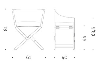 De Padova Sundance Folding Armchair