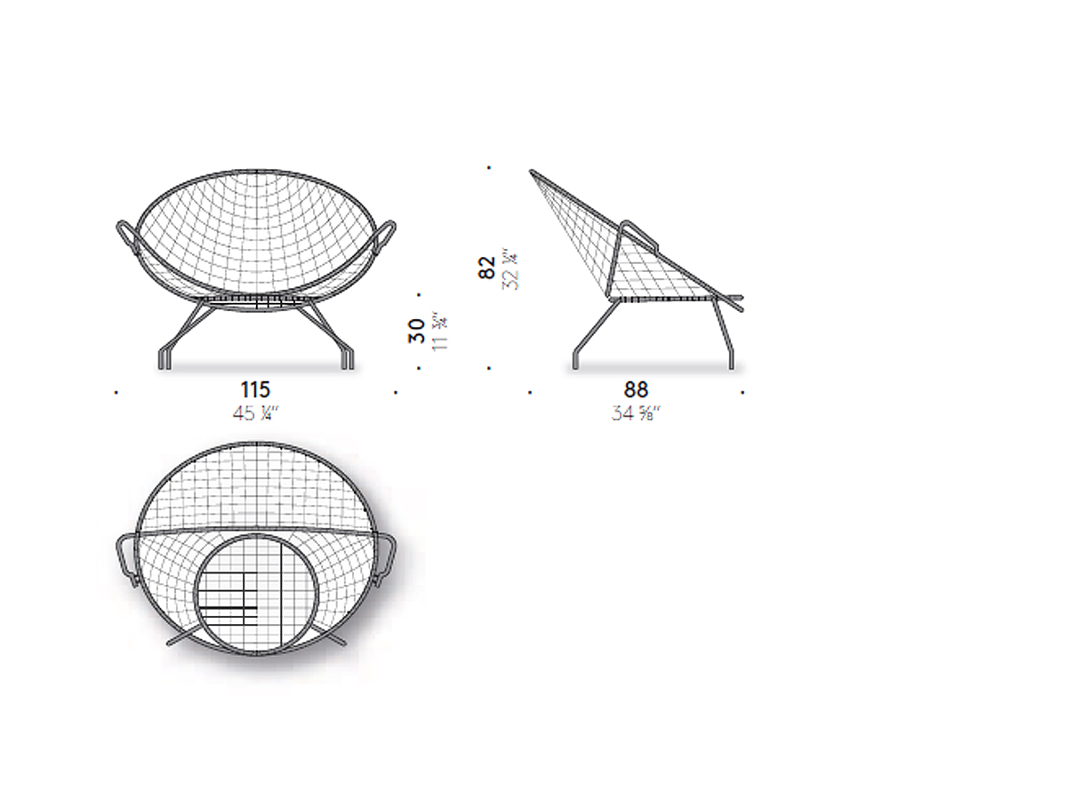 De Padova T 54 Outdoor Armchair