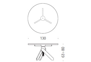 De Padova Vidun Table Height Adjustable