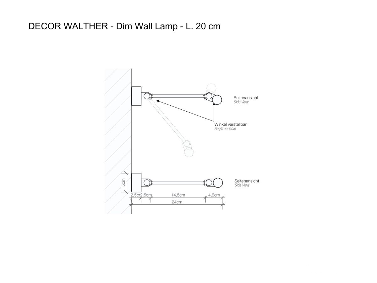 Бра DECOR WALTHER Dim, L 20 см