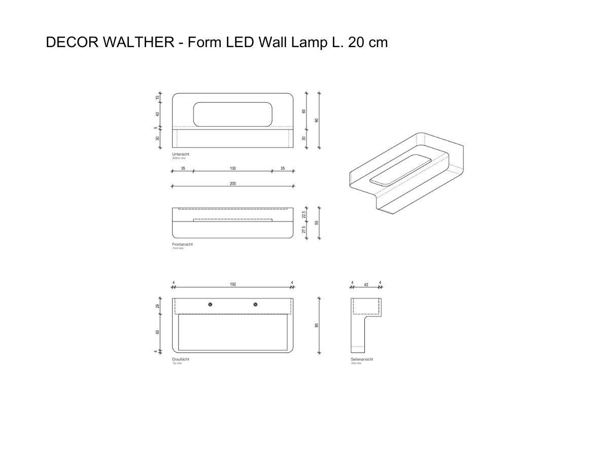 Бра DECOR WALTHER Form LED, L 20 см
