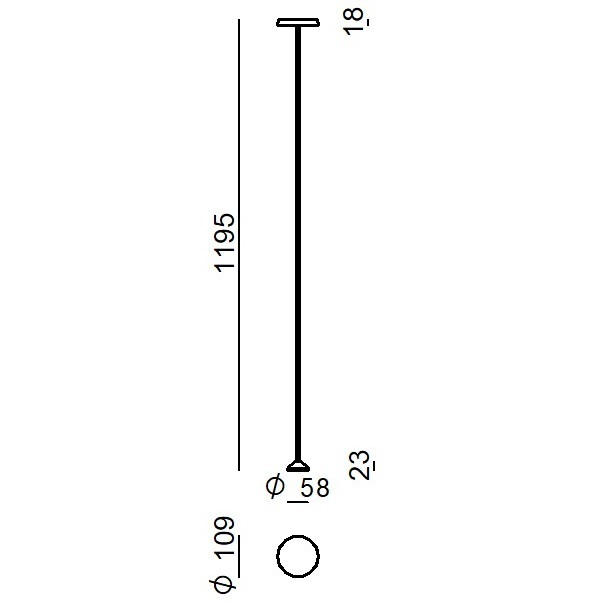 Торшер Decòrative Pistillo, H119,5